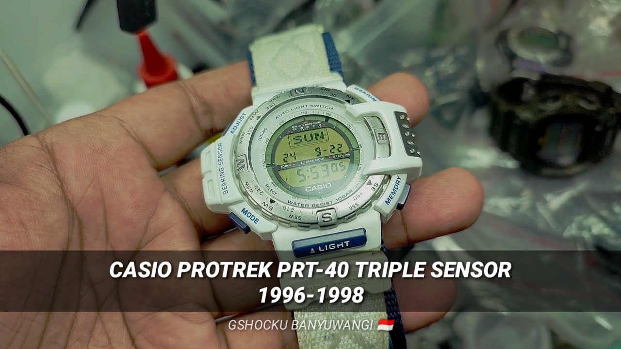 CASIO PROTREK PRT-40 TRIPLE SENSOR1996-1998 - YouTube