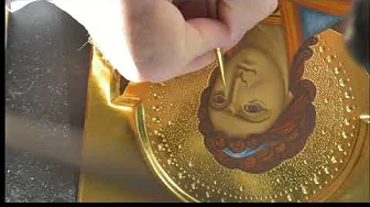 Masterstrokes: egg tempera painting of an Archangel