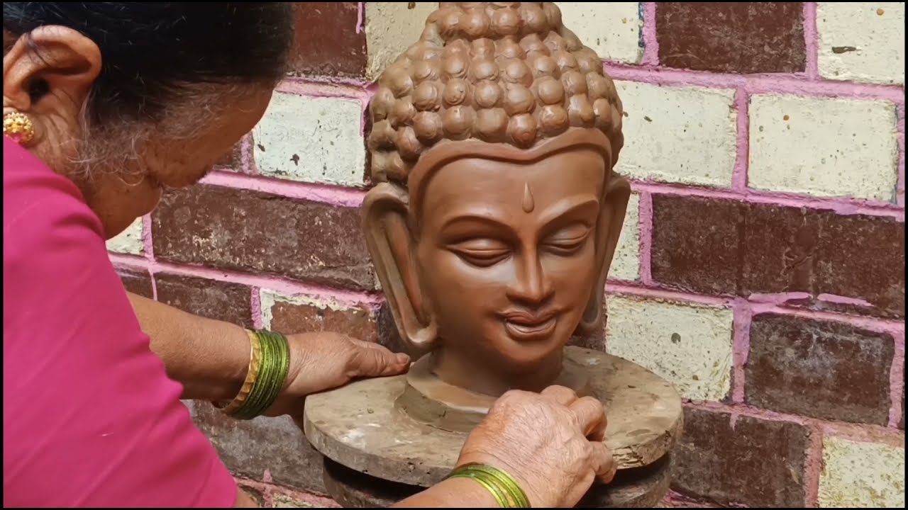 Buddha clay modelling | buddha idol making at home | terracotta art indian crafts