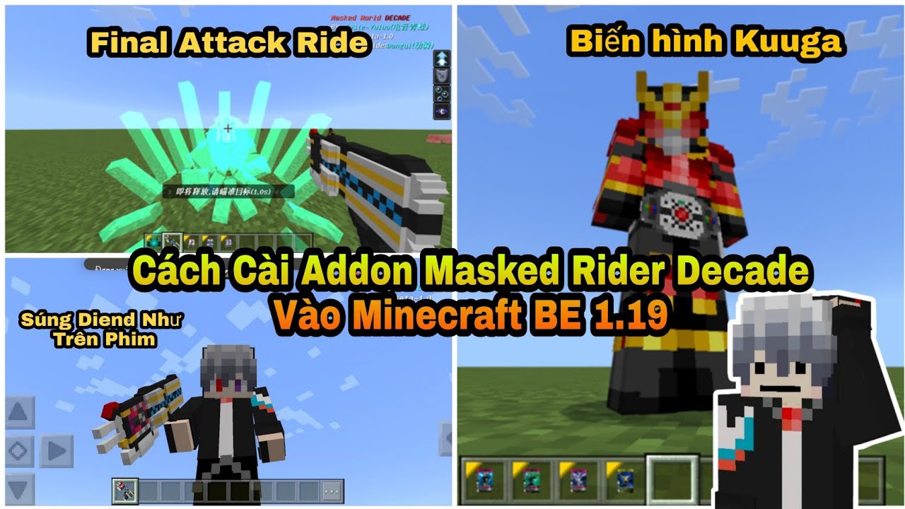 Cách Cài Addon/Mod Kamen Rider Masked Rider Decade vào Minecraft BE 1. ...