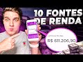 Minhas 10 Fontes de Renda! l R$600.000,00/mês aos 23 anos