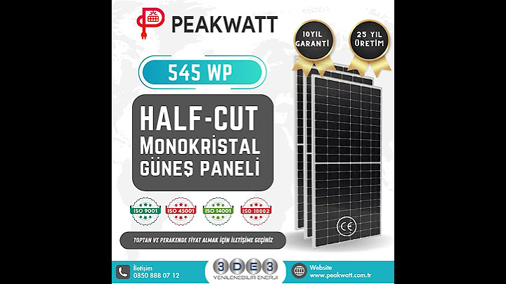 Peakwatt HalfCut Güneş Enerjisi Panelleri