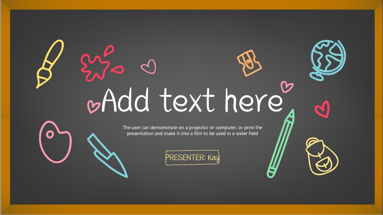 Chalkboard Doodle PowerPoint Template – Slides for Lessons, Workshops & Presentations