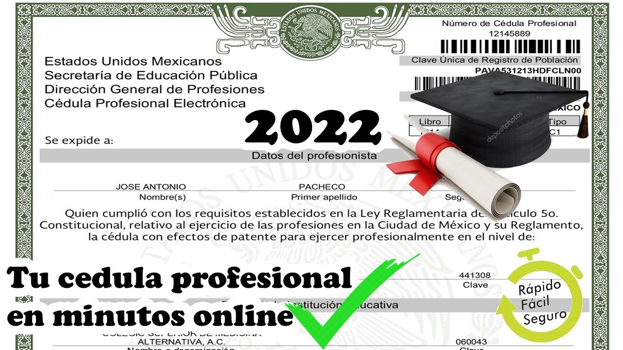 Cómo tramitar mi cedula profesional 2022 //Facil y rapido // En menos ...
