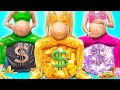 Rich vs broke vs mega rich pregnant  expensive vs cheap pregnancy hacks by 123 go challenge