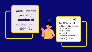 Calculate the oxidation number of sulphur in  SO4 -2 ion. | *Reel_it_move_it *on Reels
