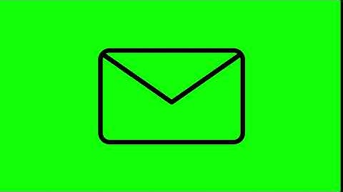 Animated Envelope Icon on Green Screen With Pop-up Sound
