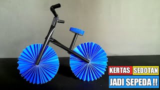 Membuat sepeda dari sedotan dan kertas warna