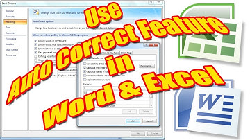 How to use Auto Correct feature in Excel and word|| Use Auto Correct feature