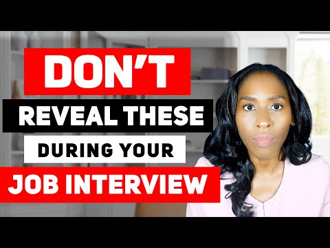 8 Things You Should Never Reveal ❌ In A Job Interview!