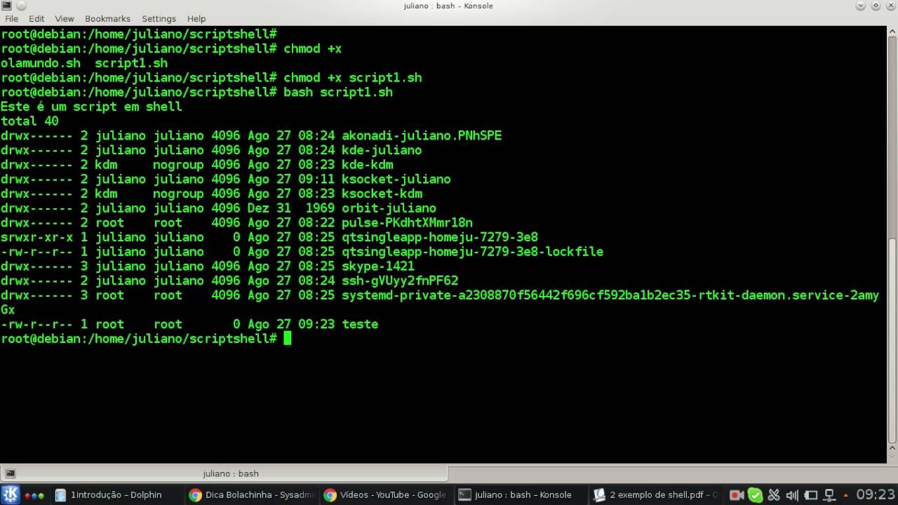 Dica bolachinha 22 - Aula 2 - Shell Script - YouTube