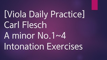Viola Scale Carl Flesch A minor No.1~4 Scale System 1 Octave Each String Play Along Piano