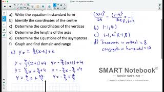 Precalculus 12: 10.4 The Hyperbola Wealth