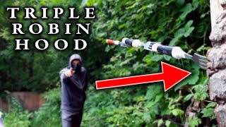 TRIPLE Robin Hood with Forks (Russian Sniper) Knife Throwing Compilation