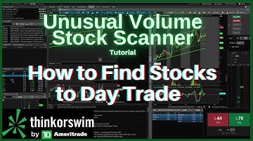 How to find stocks with unusual relative volume to day trade on ThinkorSwim