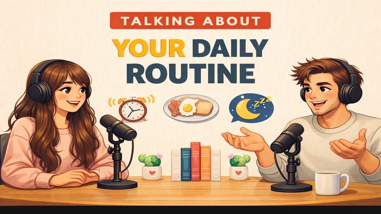 Talk About Your Daily Routine in English | Easy A1–A2 Speaking Lesson ...