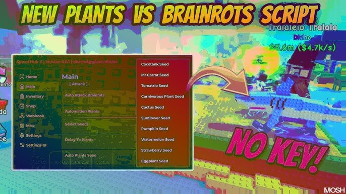 Plants Vs Brainrots Script – Brainrot Spawner, Auto Farm, Dupe seeds, Auto  Plant, Sell & More!
