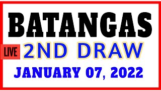 Stl Batangas results today 2nd draw January 7, 2022