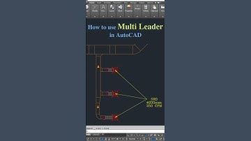 Multileader in AutoCAD | AutoCAD | #shorts