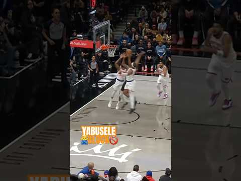 GUERSCHON YABUSELE WITH THE DENIAL 🚫 #knicks #basketball #nba #newyork #block