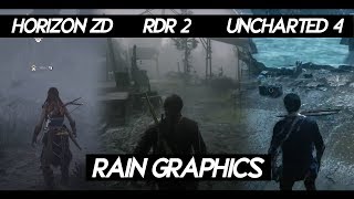 Red dead Redemption 2 RAIN GRAPHICS  VS Uncharted 4 VS Horizon Zero Dawn