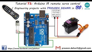 Arduino IR remote servo control (Tutorial :73  in हिंदी  )