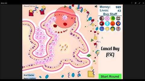 No Tower Upgrades (Track 5, Hard, Bloons Tower Defense 3 Challenge)