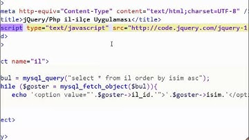 jQueryPhp ile İl-İlçe Uygulaması.mp4