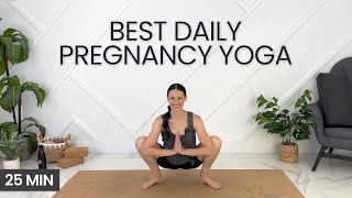 FullBody Pregnancy Yoga Flow (25 Minute Prenatal Yoga Class For All Trimesters)