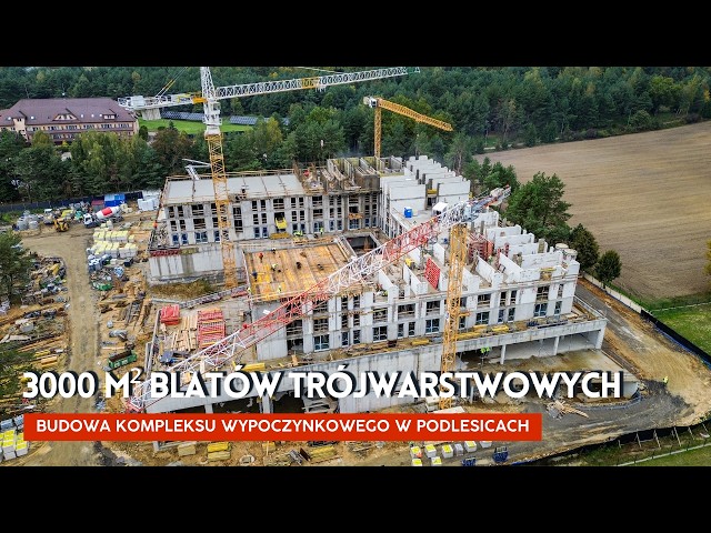 Podlesice - Budowa kompleksu wypoczynkowego o wartości 110 mln zł | 3000 m² blatów trójwarstwowych