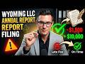 Wyoming LLC Annual Report Filing (Step By Step Guide) How To File Annual Report in Wyoming (LLC)