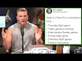 Pat McAfee Reacts To NFL's Week 5 Weird Game Schedule