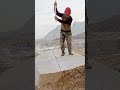 cool skill of splitting big rocks using sed tools #shorts