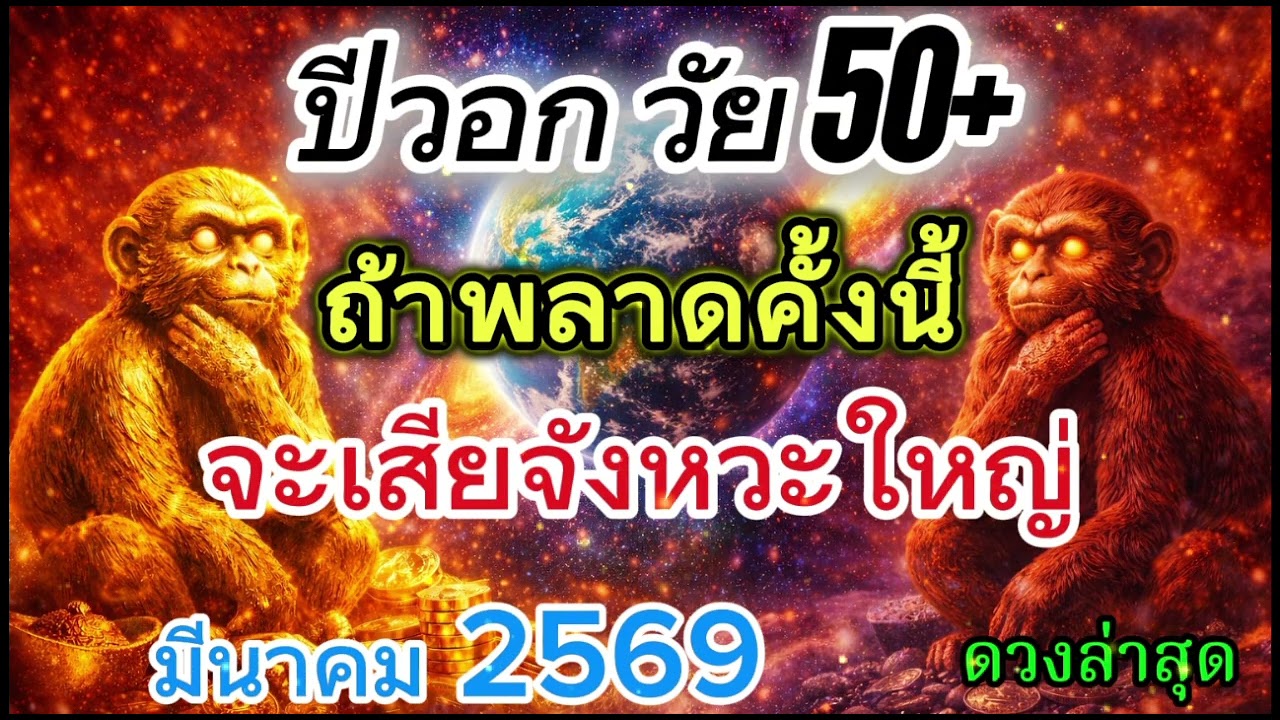 ปีวอกอายุ 50+ มีนาคม 2569 จุดอันตรายที่ต้องรู้ โอกาสใหญ่ที่ซ่อนอยู่ และวิธีพลิกพลังให้เป็นบวก