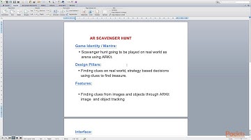 Hands-On Augmented Reality for iOS with ARKit 2.0: Game Design Document | packtpub.com