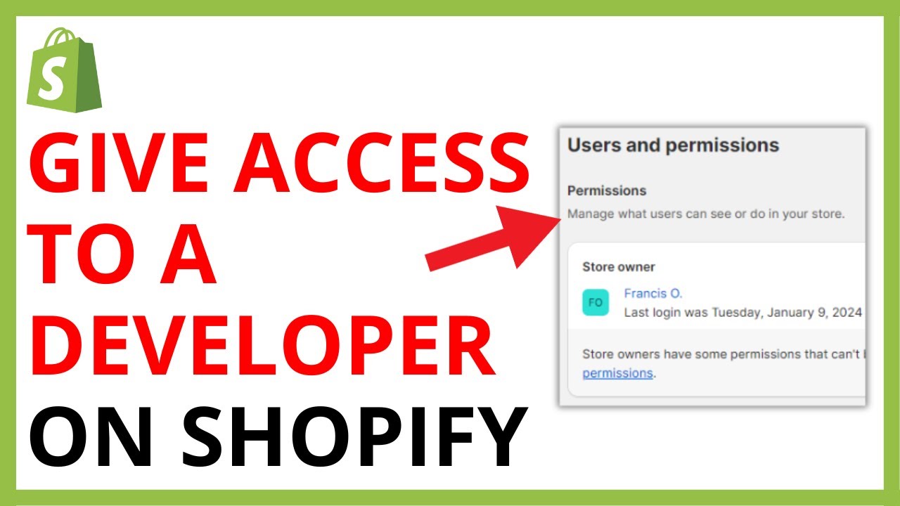 How to Give Access to a Developer on Shopify - YouTube