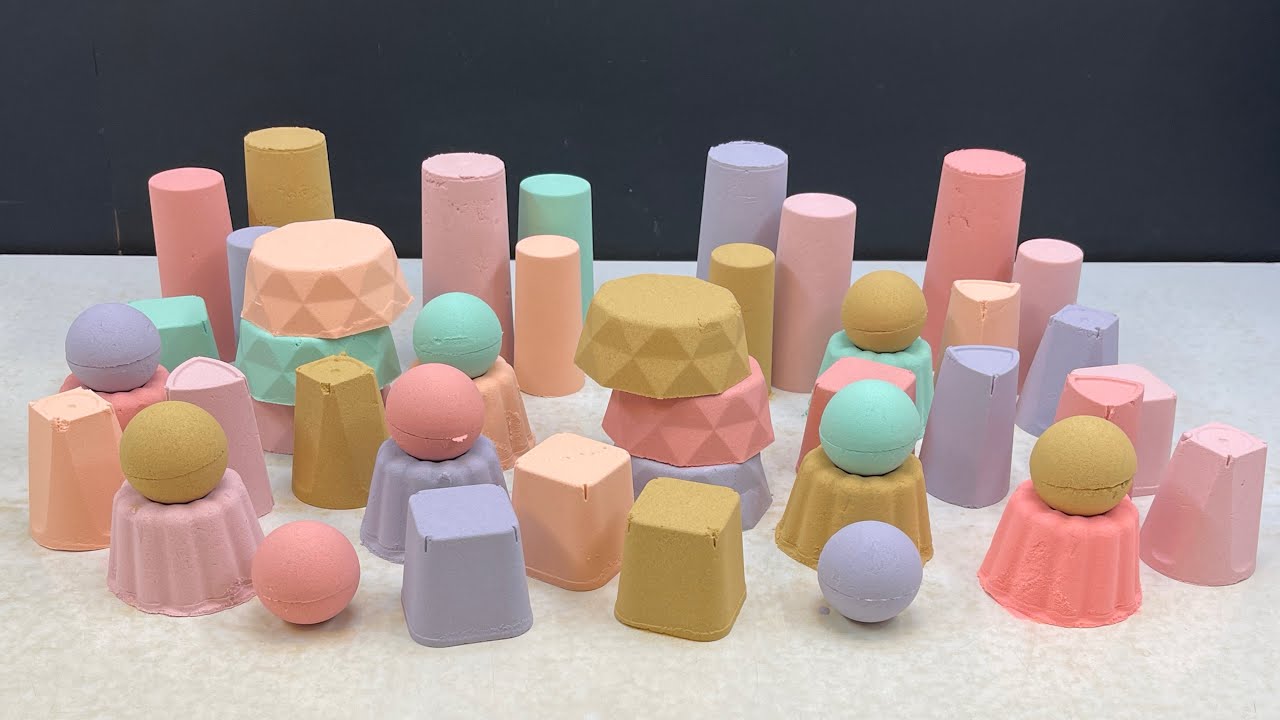 Crushing hard colored baking soda