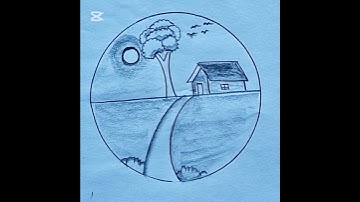 Howto Draw natural scenery #aatreescienceart #viralvideo