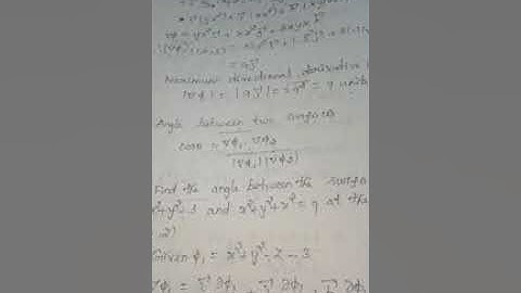 Engineering Mathematics II - MA8251(Unit 2 - Vector Calculus) - Angle between two surfaces.