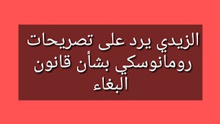 الزيدي يرد على تصريحات رومانوسكي بشأن قانون البغاء