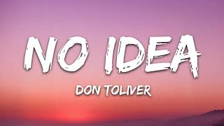 Don Toliver - No Idea (Lyrics)