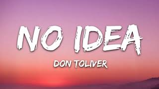 Don Toliver - No Idea Lyrics