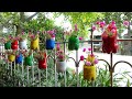 Recycling Plastic Bottles into Hanging Flower Basket for Your Garden | Portulaca Design