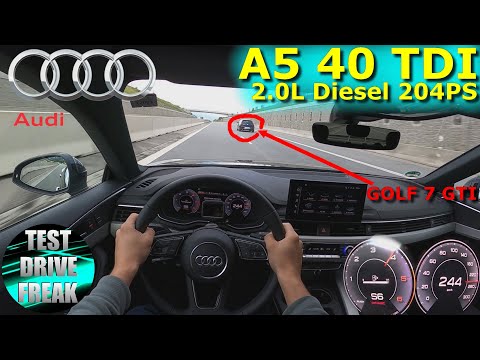 2021 Audi A5 Sportback 40 TDI 204 PS TOP SPEED AUTOBAHN DRIVE POV