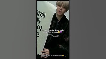 Jimin made calligraphy art for suga😍❤️‍🔥 #bts #yoonmin #new #trending #short