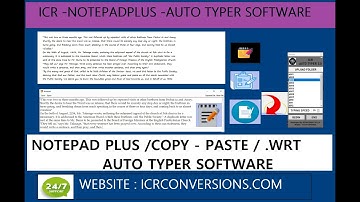 Notepad Plus WRT Auto Typer Software | Notepad Plus Auto Typer Software | wrt Auto Typer software