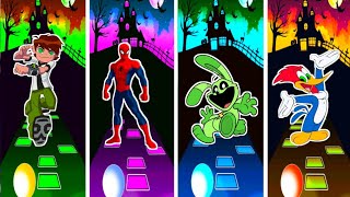 Ben_10 🆚 Spiderman 🆚 Smiling_critters 🆚 Woody_woodpecker.💥 WHO WILL WIN 💥 TILES HOP GAME 🏆 screenshot 5