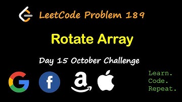 Rotate Array | LeetCode 189 | October LeetCode Challenge | Day 15