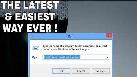 How to create your own windows run command ?