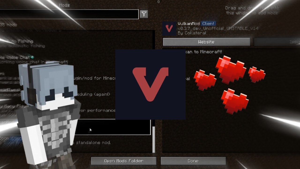 Vulkan Mod Icon Vulkan Mod 1.20.1 - YouTube